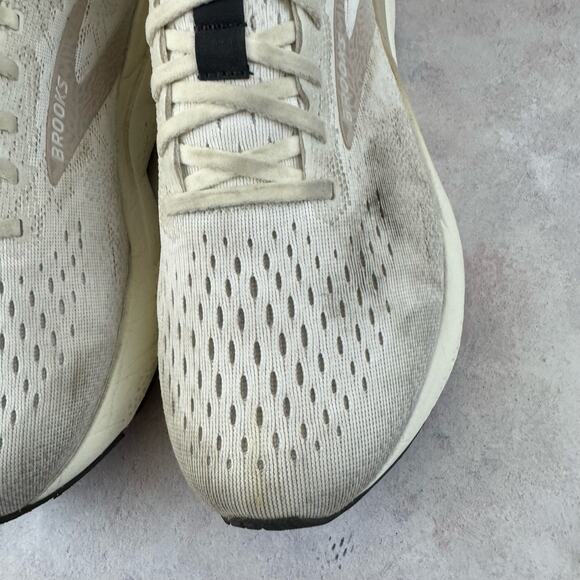 Brooks Ghost 16 Mens Size 9 D Beige Athletic Running Walking Shoes Sneakers